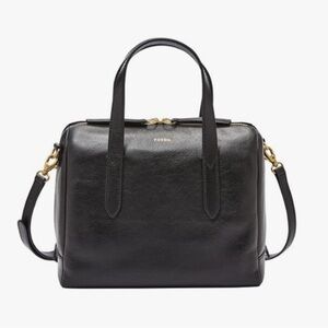 Fossil Black Leather Satchel